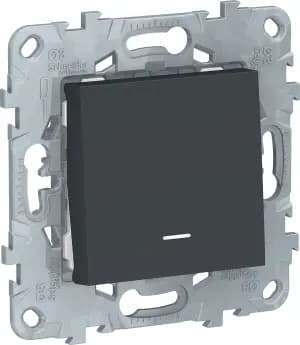 Одноклавишный переключатель с подсветкой (Антрацит)