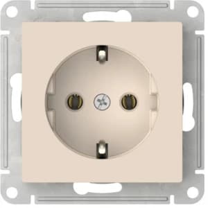 Розетка электрическая Schneider на автозажимах (Бежевый)