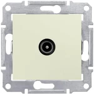 Розетка телевизионная Sedna проходная, 8 dB (бежевый)