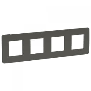 Рамка Schneider Studio Color, 4 поста (дымчато-серый/антрацит)