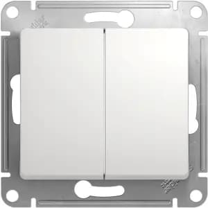 Двухклавишный переключатель (Белый)