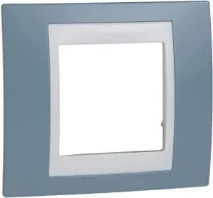 Рамки Unica Хамелеон, 1 пост - синяя с белой вставкой