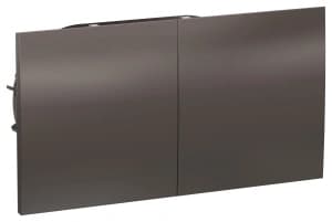 Розетка электрическая двойная со шторками с сдвижными крышками Schneider AtlasDesign (Мокко)