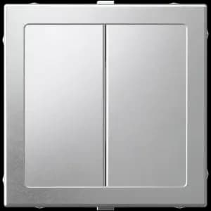 Двухклавишный перекрёстный переключатель (Алюминий) AtlasDesign с адаптером ArtGallery