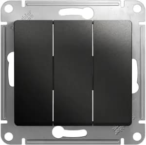 Трёхклавишный выключатель (Антрацит)