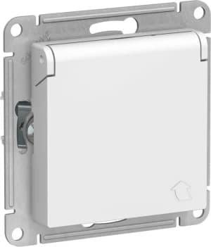 Розетка электрическая Schneider со шторками с откидной крышкой (Лотос)