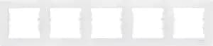 Рамка Schneider Sedna, 5 постов, горизонтальная, белая