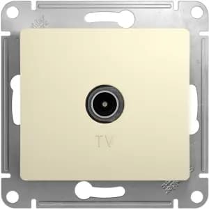Розетка телевизионная проходная Glossa (бежевый)