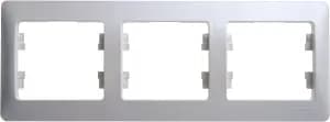 Рамка Systeme Glossa, 3 поста, горизонтальная (перламутр)
