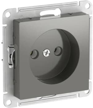 Розетка электрическая Schneider на автозажимах без заземления (Сталь)