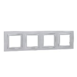 Рамка с декоративным элементом, 4 места (белый)