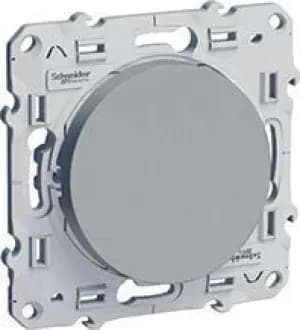 Одноклавишный выключатель с подсветкой (Алюминий)