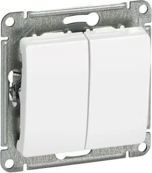 Двухклавишный выключатель (Белый)