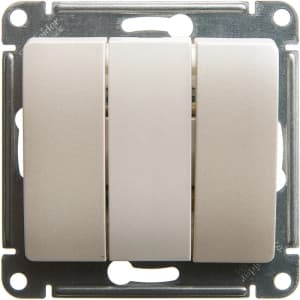 Трёхклавишный выключатель (Перламутр)