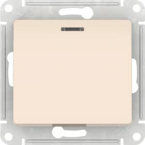 Одноклавишный переключатель с подсветкой на автозажимах (Бежевый)
