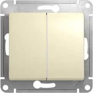 Двухклавишный выключатель (Бежевый)