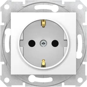 Розетка электрическая Schneider со шторками (Белый)