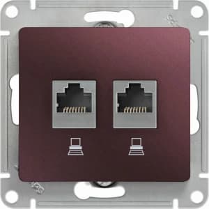 Розетка информационная Schneider Glossa (баклажановый)