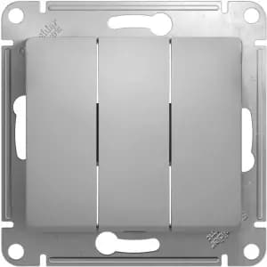Трёхклавишный выключатель (Алюминий)