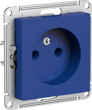 Розетка электрическая Schneider без заземления (Аквамарин)