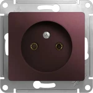 Розетка электрическая Schneider без заземления (Баклажановый)