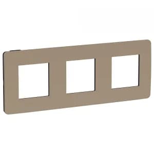 Рамка Schneider Studio Color, 3 поста (песочный/антрацит)