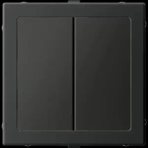 Двухклавишный перекрёстный переключатель (Карбон) AtlasDesign с адаптером ArtGallery