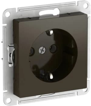 Розетка электрическая Schneider на автозажимах (Мокко)