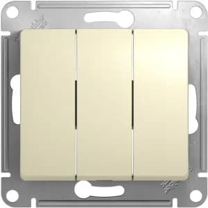 Трёхклавишный выключатель (Бежевый)