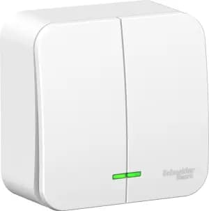 Двухклавишный выключатель с подсветкой