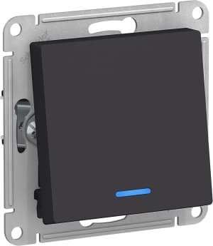 Одноклавишный переключатель с подсветкой (Карбон)