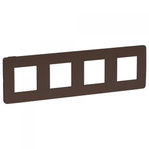 Рамка Schneider Studio Color, 4 поста (шоколад/антрацит)