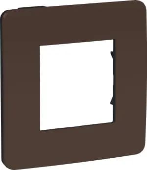 Рамка Schneider Studio Color, 1 пост (шоколад/антрацит)