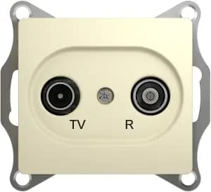 Розетка TV/R оконечная Glossa (бежевый)