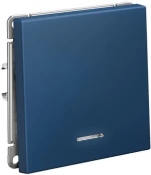 Одноклавишный выключатель с подсветкой на автозажимах (Аквамарин)