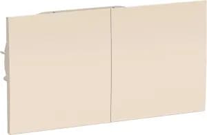 Розетка электрическая двойная со шторками с сдвижными крышками Schneider AtlasDesign (Бежевый)