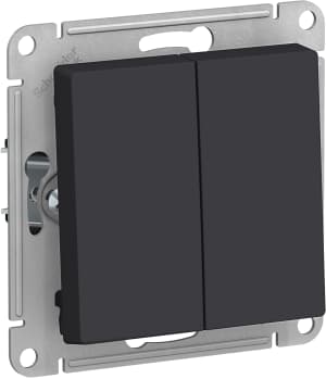 Двухклавишный выключатель (Карбон)