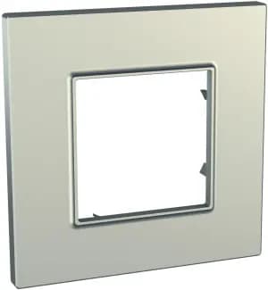 Рамка Unica Quadro одноместная (титан)