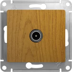 Розетка телевизионная проходная Glossa (дерево дуб)