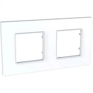 Рамка Unica Quadro двухместная (белая)