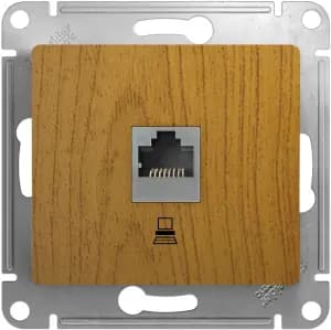 Розетка информационная Schneider Glossa (дерево дуб)