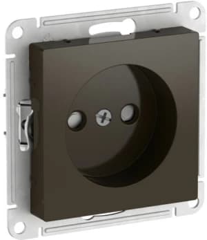 Розетка электрическая Schneider со шторками на автозажимах без заземления (Мокко)
