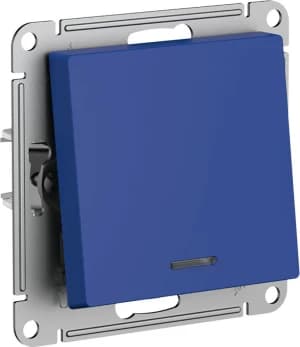 Одноклавишный выключатель с подсветкой (Аквамарин)