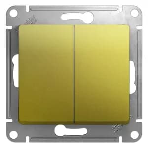 Двухклавишный выключатель (Фисташковый)