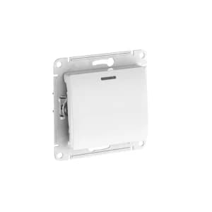 Одноклавишный переключатель с подсветкой на автозажимах (Белый)