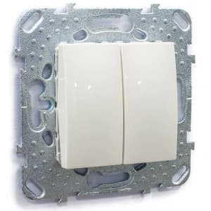 Двухклавишный выключатель (Бежевый)