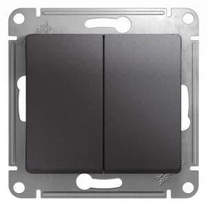 Двухклавишный переключатель (Графит)