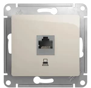 Розетка информационная Schneider Glossa (молочный)