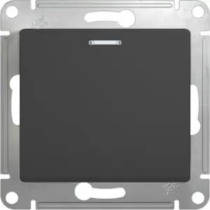 Одноклавишный выключатель с подсветкой (Антрацит)