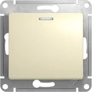 Одноклавишный выключатель с подсветкой (Бежевый)